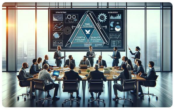 Magische-Dreieck Zeit Leistung Kosten - TeamTakt Magische-Dreieck Zeit Leistung Kosten